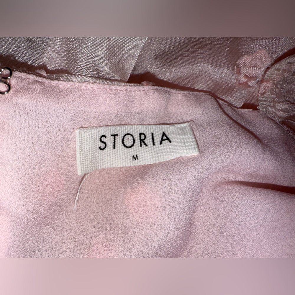 Storia Cottagecore Floral Puff‎ Sleeve Babydoll Dress- Size Medium - Picture 9 of 10